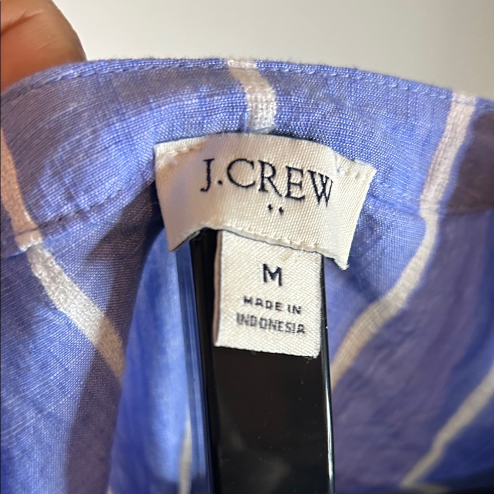 J. Crew Light Blue Striped Blouse - Picture 2 of 7